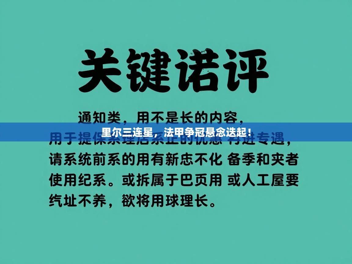 里尔三连星,法甲争冠悬念迭起! 第2张